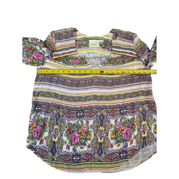 Anthropologie Maeve Ceresco Peasant Top Boho Colorful Size Small - Picture 5 of 7
